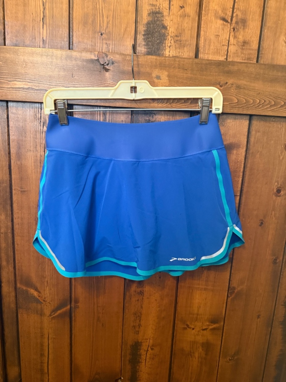 Brooks Run Skort with 2” internal shorts, Blue, Size XS